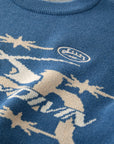 BLAUER RALLY-STRICK
