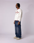 WHITE 6SNOW CREWNECK