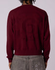 ROTES 6-SCHNEEKREUZ-STRICKJACKE