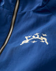 Dunkelblaue Windbretjacke
