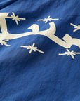 Dunkelblaue Windbretjacke