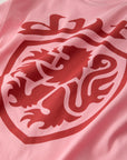 T-Shirt mit rosa Wappen