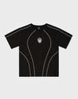 TECH-T-SHIRT MIT SCHWARZEM WAPPEN