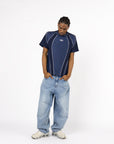 Dunkelblaues Tech Lines T-Shirt