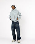 BLAUE WINDBREAKERJACKE