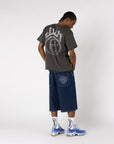 T-Shirt mit dunklem Lochmuster