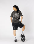 T-Shirt mit dunklem Lochmuster