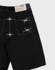 SCHWARZE DENIM-JORTE