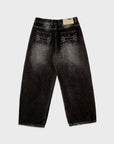 SCHWARZ GEWÄSCHETER DENIM