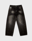 SCHWARZ GEWÄSCHETER DENIM