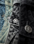 SCHWARZ GEWÄSCHETER DENIM