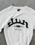 WEISSES WAFFEL-T-SHIRT