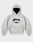 Gemelierter grauer Hoodie