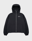 SCHWARZE WINDBREAKER-JACKE