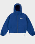Dunkelblaue Windbretjacke