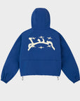 Dunkelblaue Windbretjacke