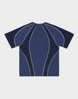 Dunkelblaues Tech Lines T-Shirt
