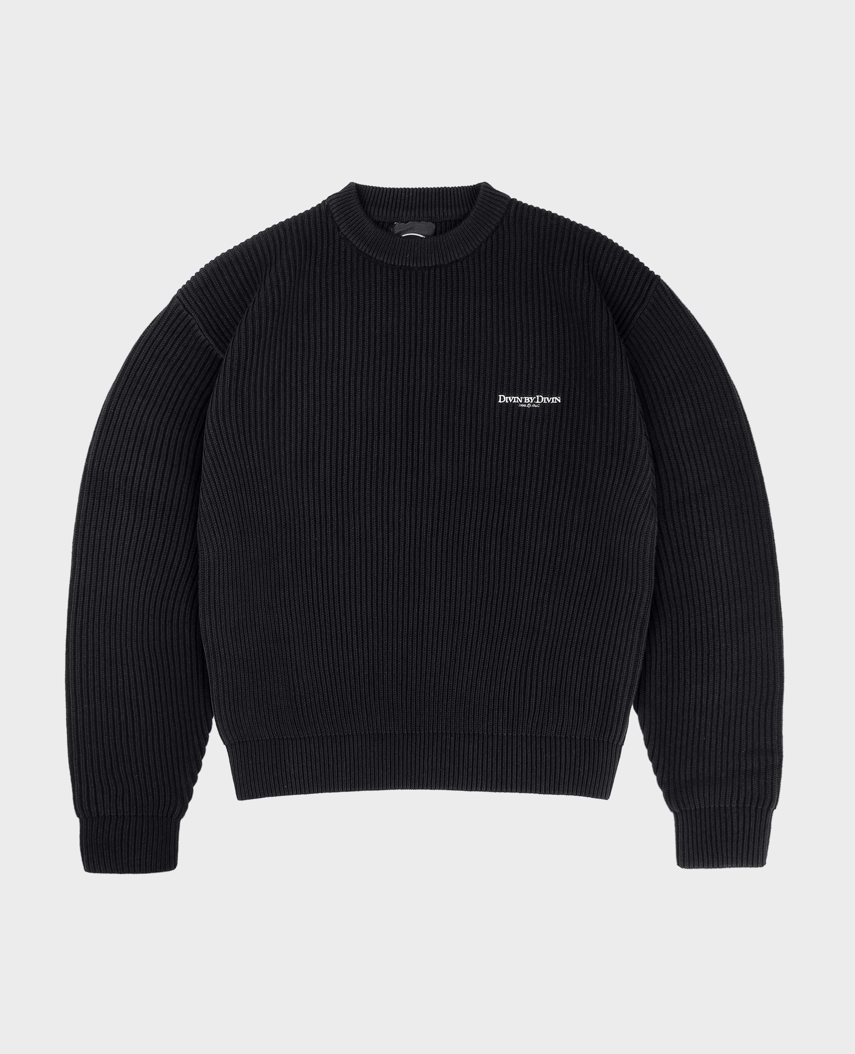 SCHWARZ GESTREIFTES STRICKGEFÜLL