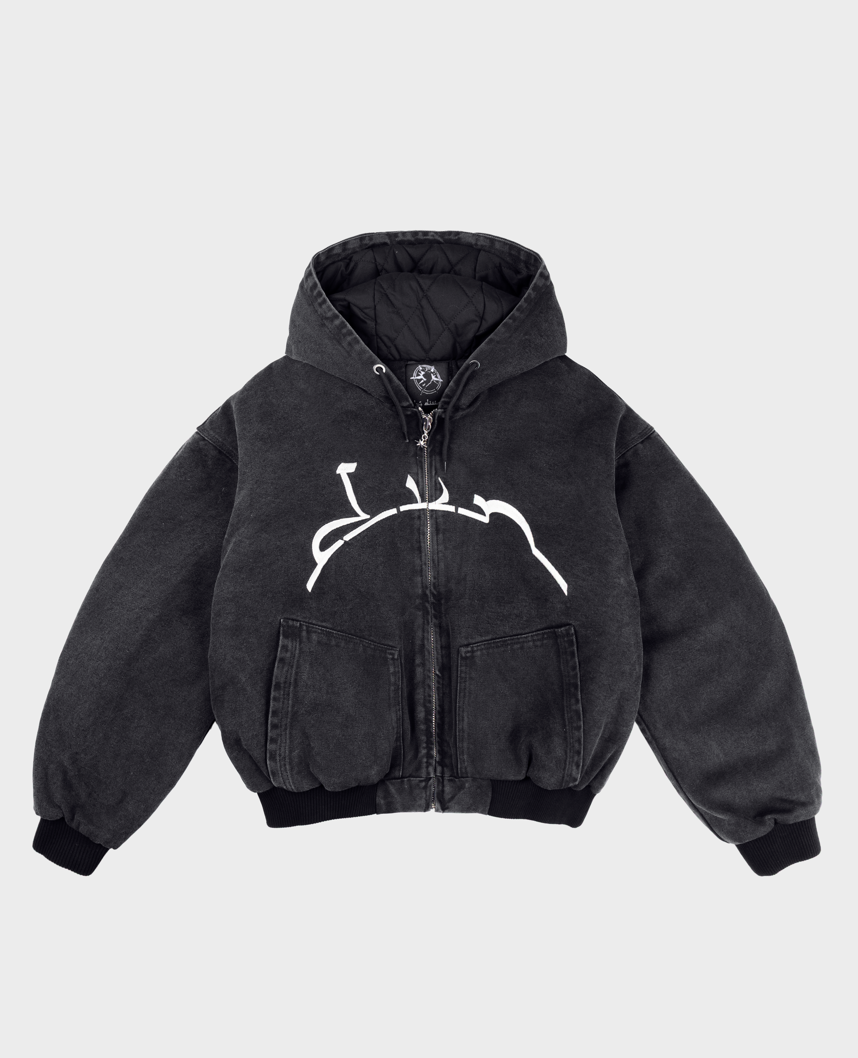 Dunkelbraune, scharfe Jacke