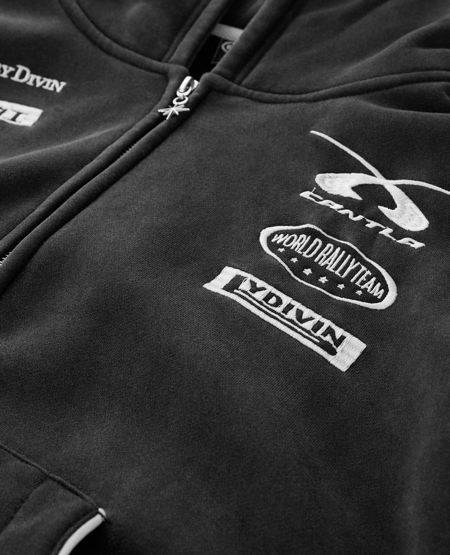 BLACK RALLY CREW ZIP