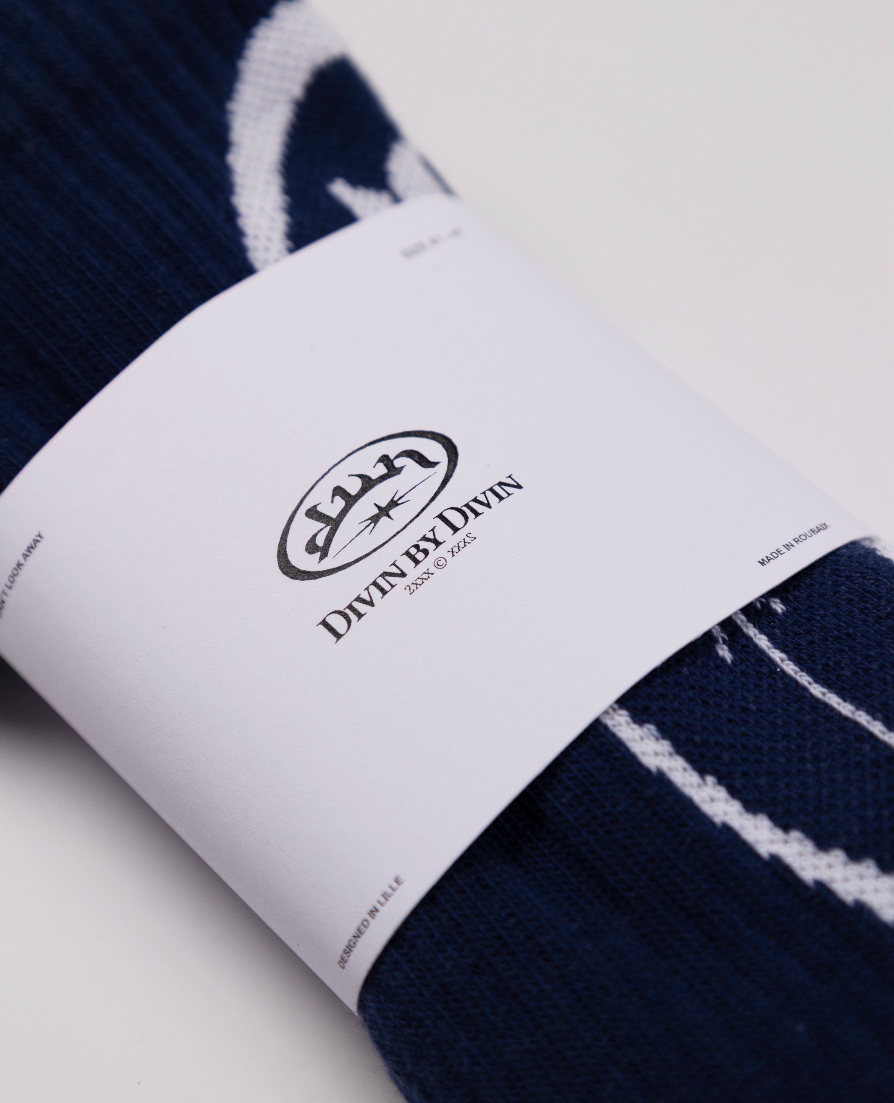 Dunkelblaue Socken – hergestellt in Roubaix
