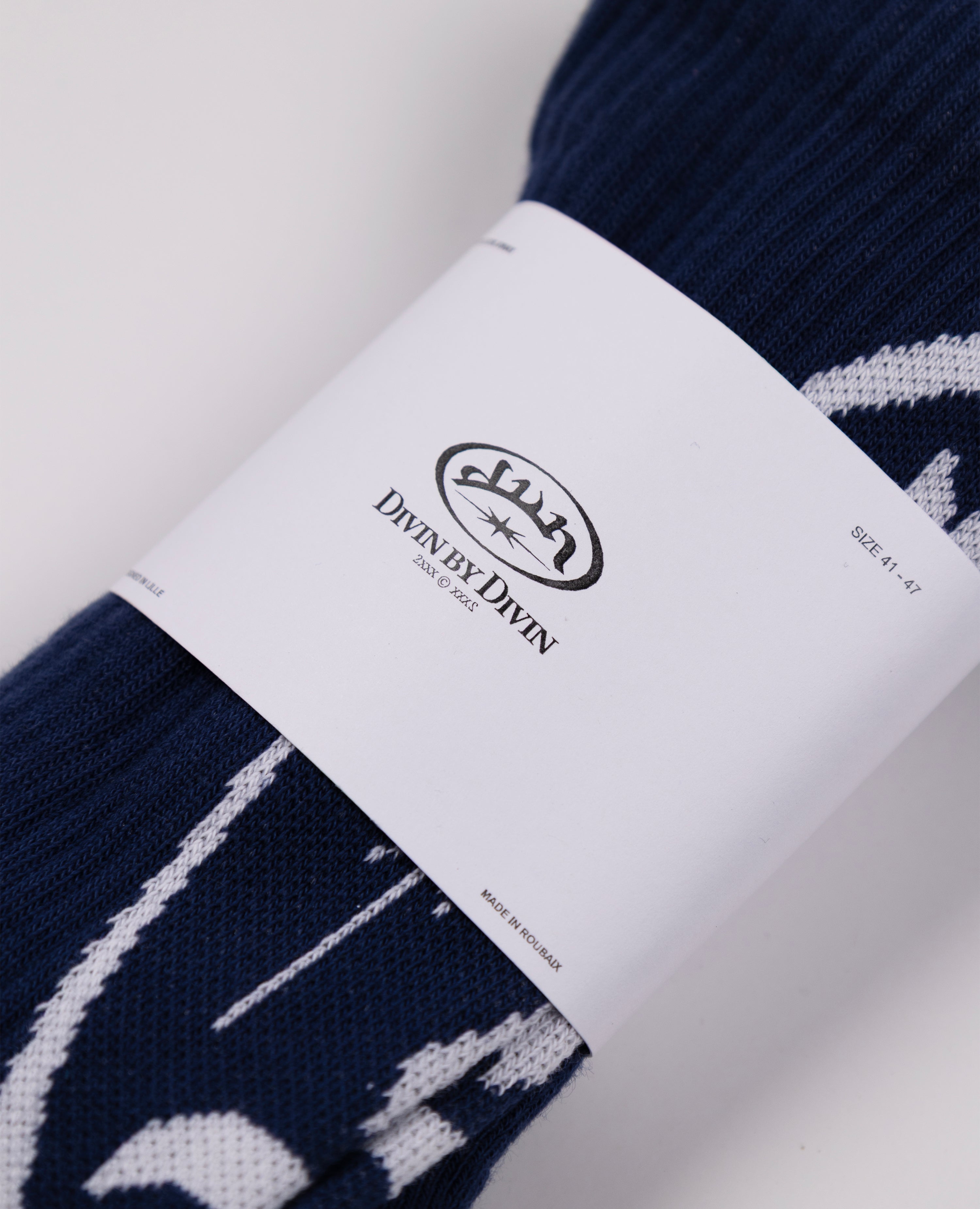 Dunkelblaue Socken – hergestellt in Roubaix
