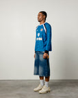BLAUES TIERE-JERSEY-LONGSLEEVES