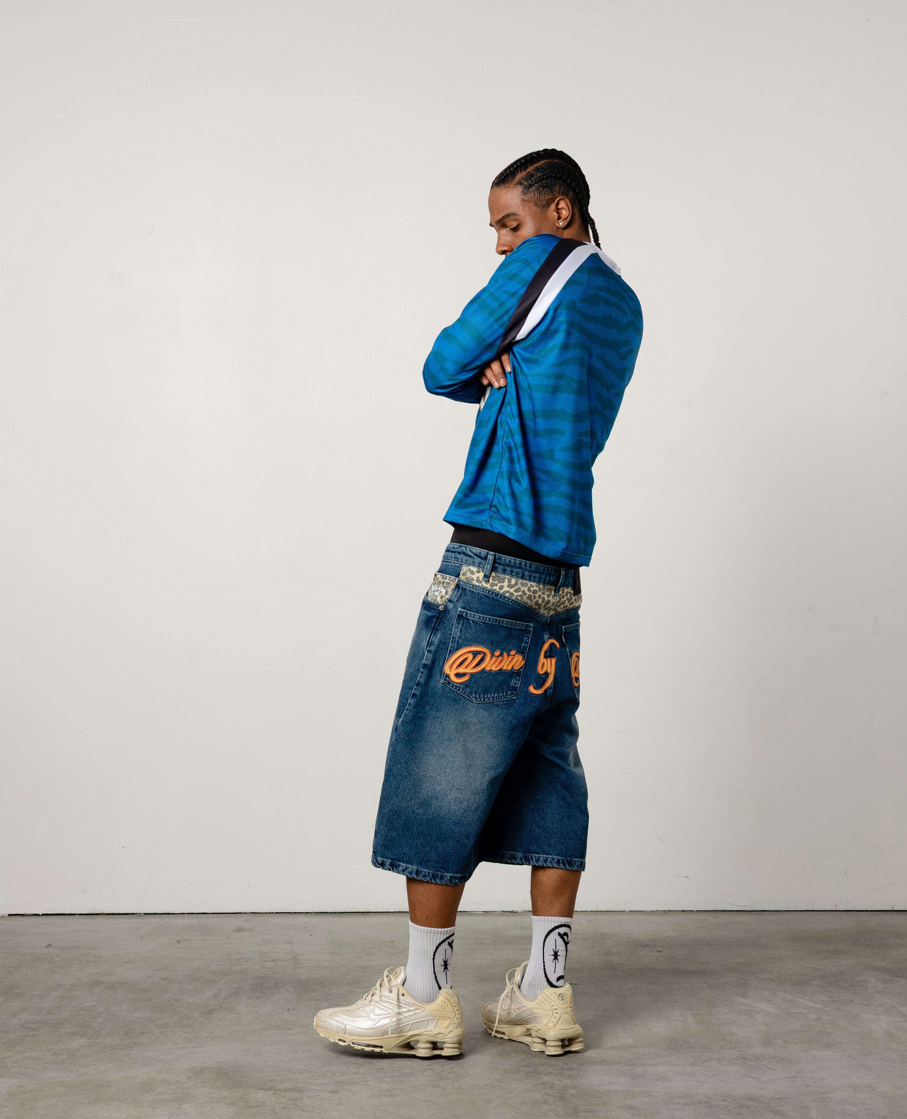 BLAUES TIERE-JERSEY-LONGSLEEVES