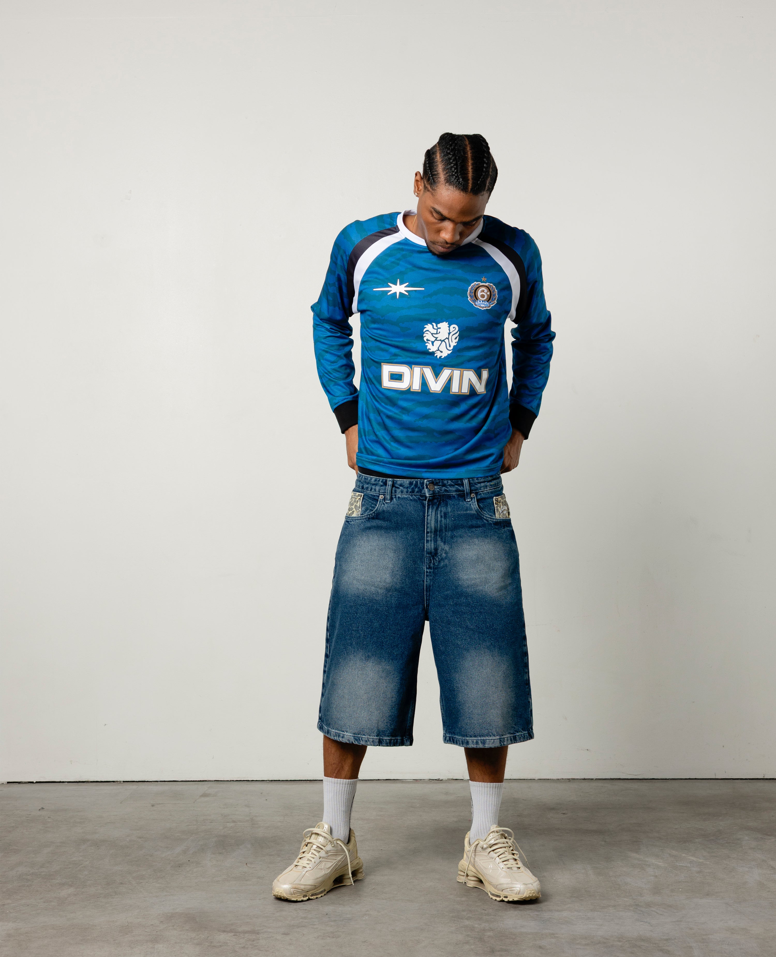 BLAUES TIERE-JERSEY-LONGSLEEVES
