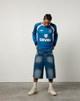 BLAUES TIERE-JERSEY-LONGSLEEVES