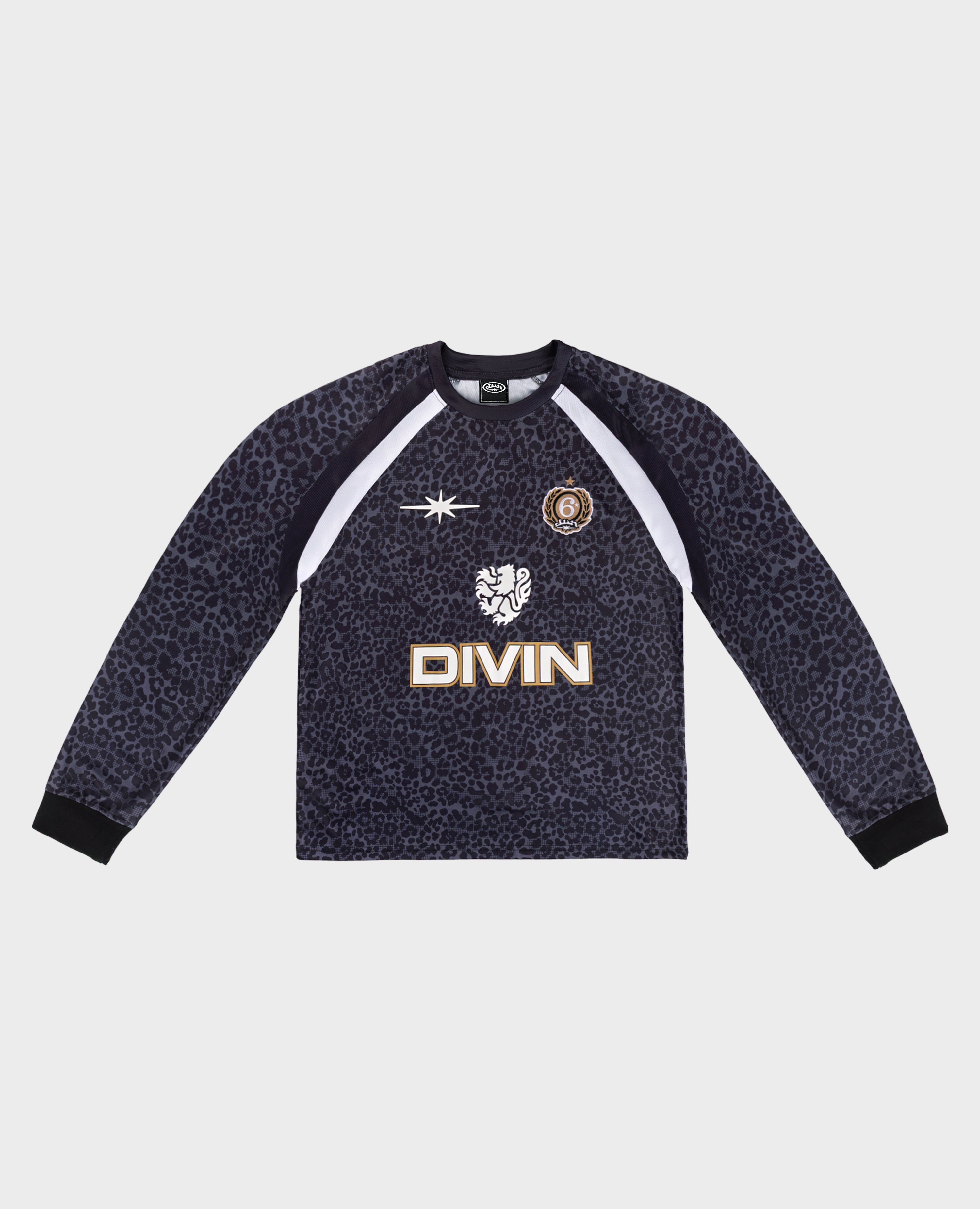 Langarmtrikot mit schwarzen Tiermotiven