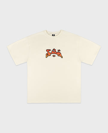 CREAM PIXEL T-SHIRT