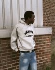 Gemelierter grauer Hoodie