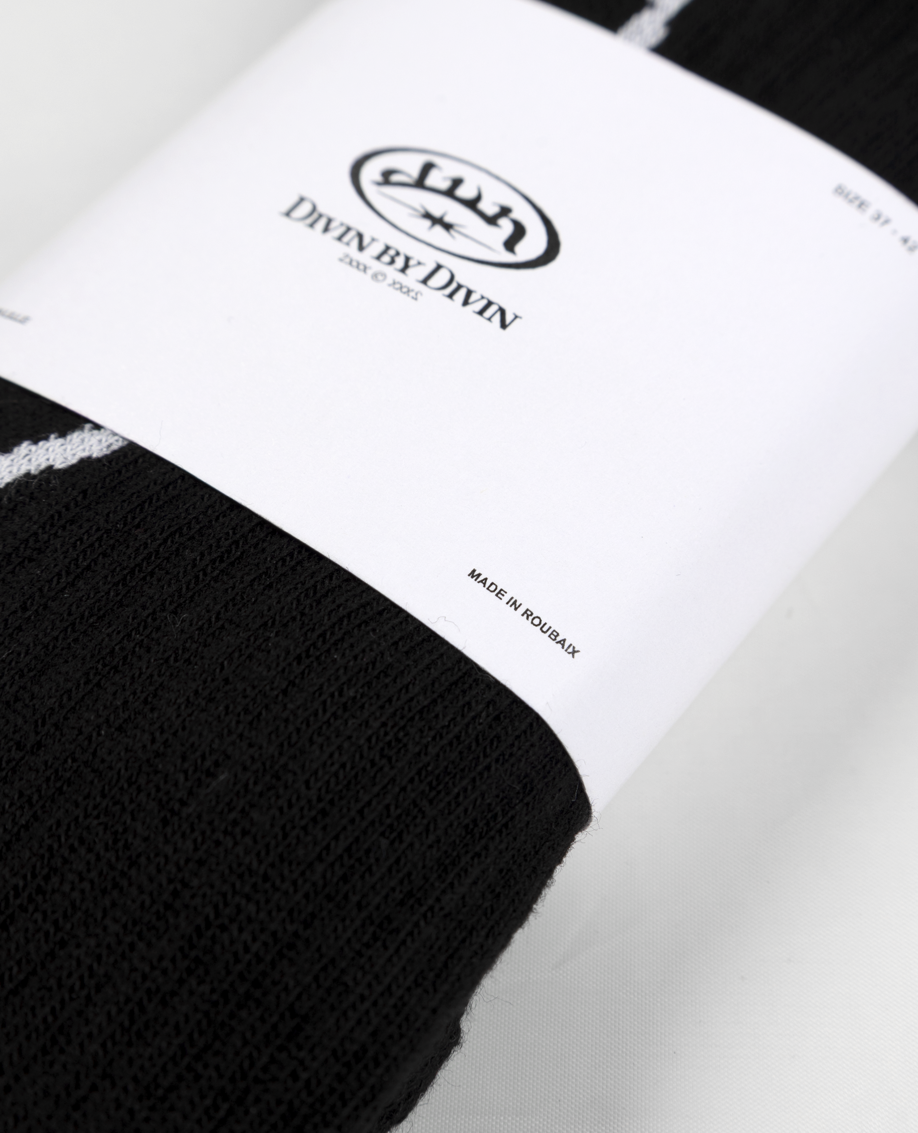 SCHWARZE SOCKEN - HERGESTELLT IN ROUBAIX