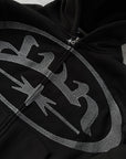 SCHWARZER ÜBERLOGO-REISSVERSCHLUSS