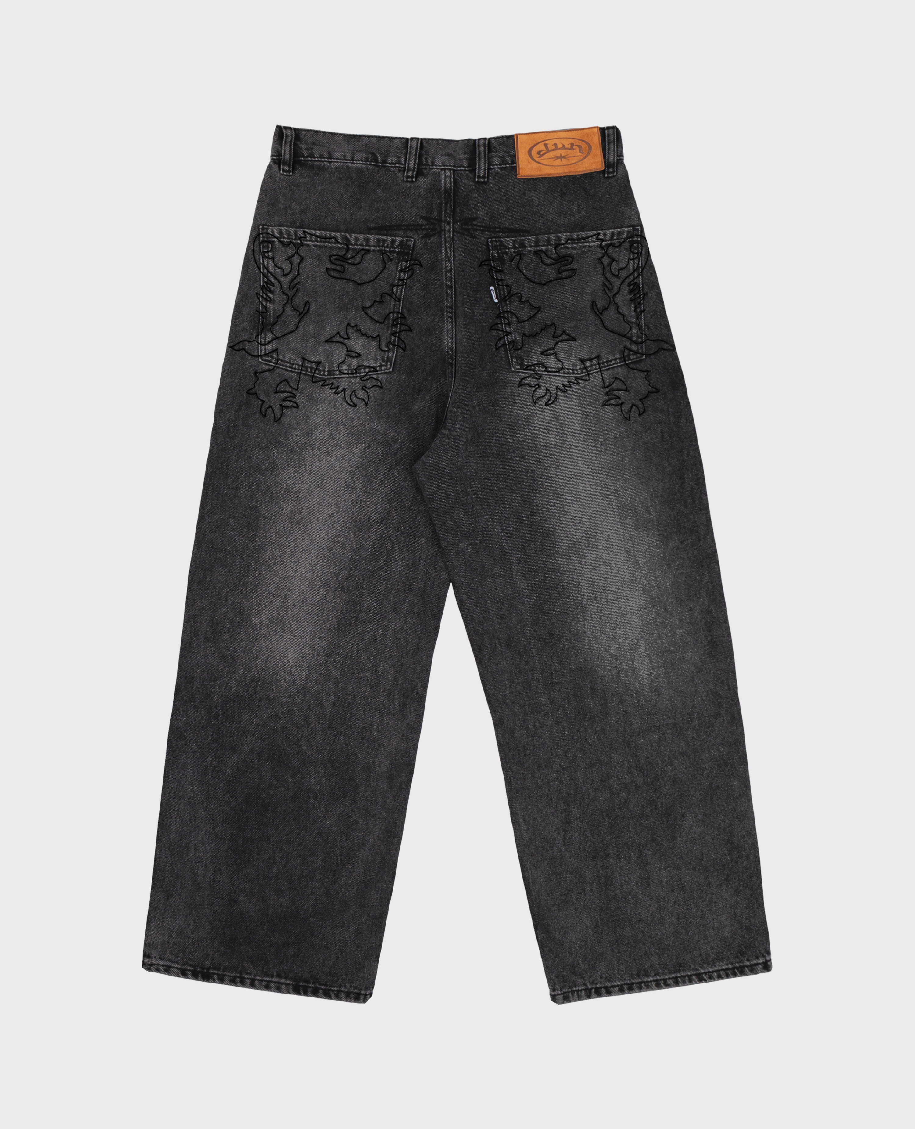 GEWASCHENER GRAUER BEAST-DENIM