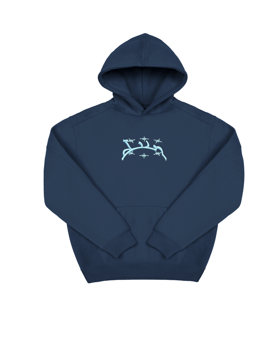 3D NAVY BLUE HOODIE