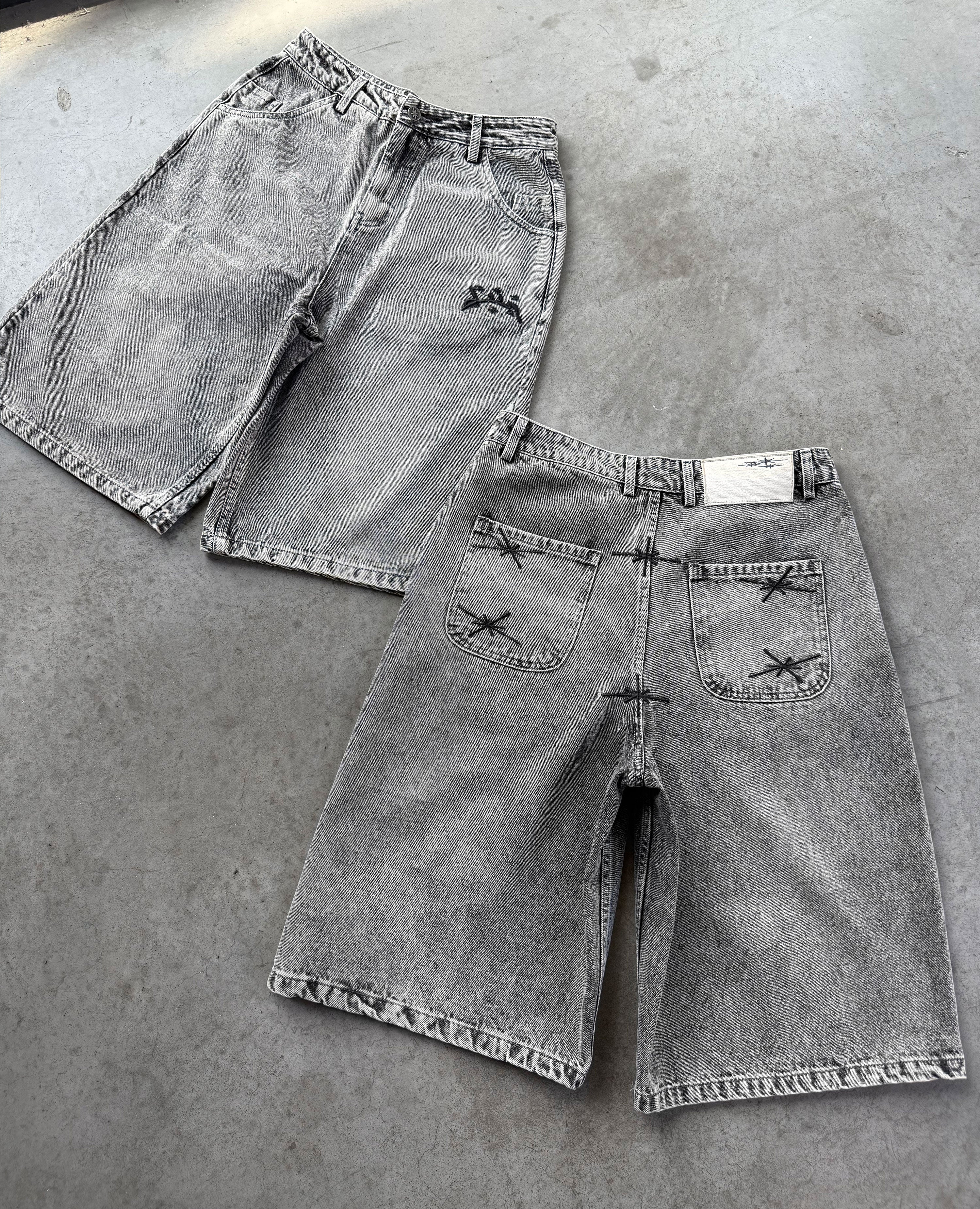 GRAUES DENIM-JORTE