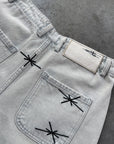 WEISSE DENIM-JORTE
