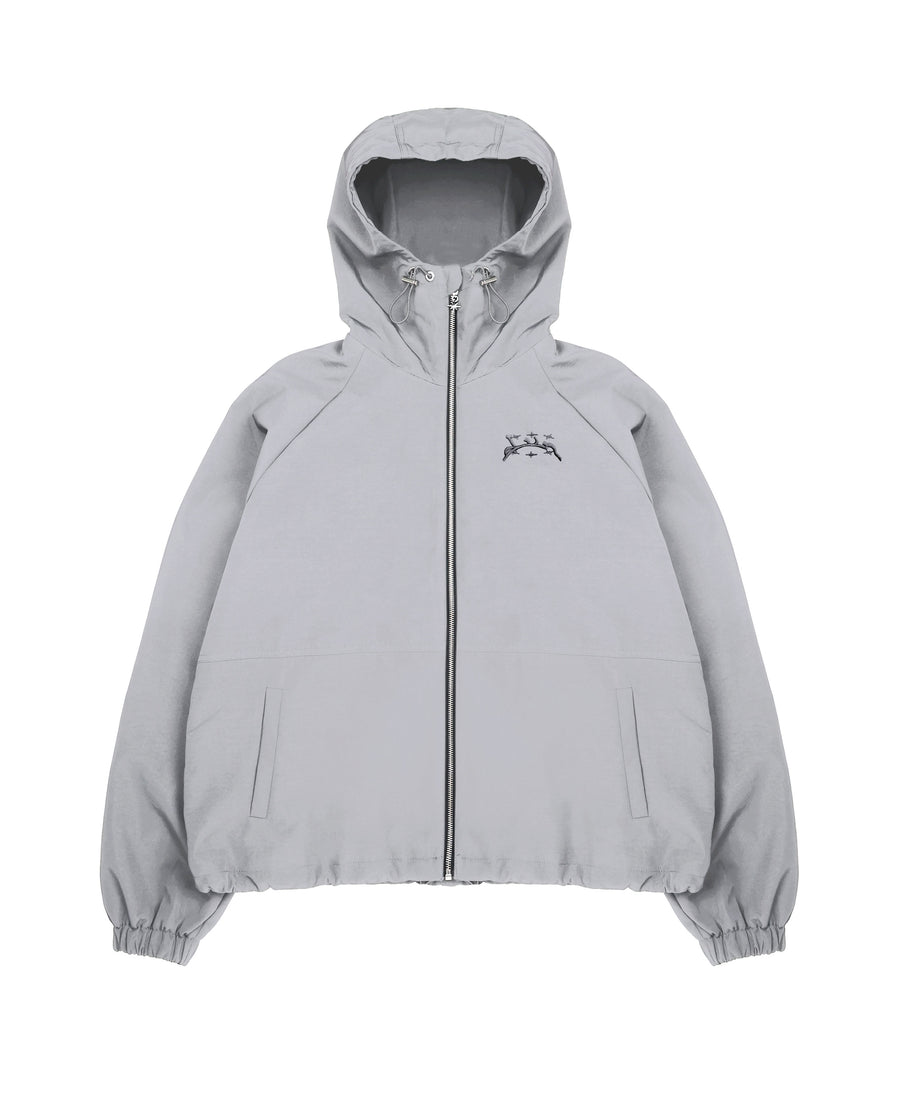 GREY WINDBREAKER JACKET