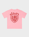 T-Shirt mit rosa Wappen