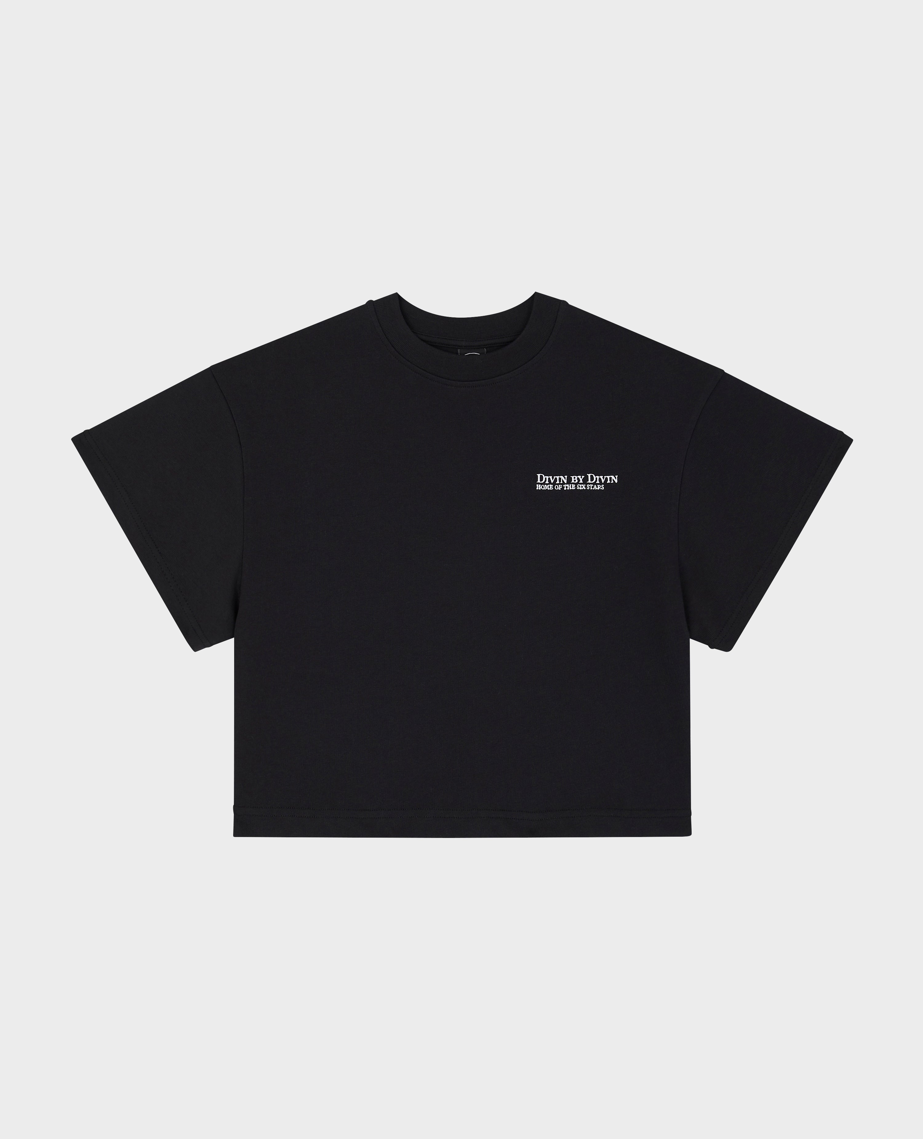 DAMEN SCHWARZES KLASSISCHES T-SHIRT