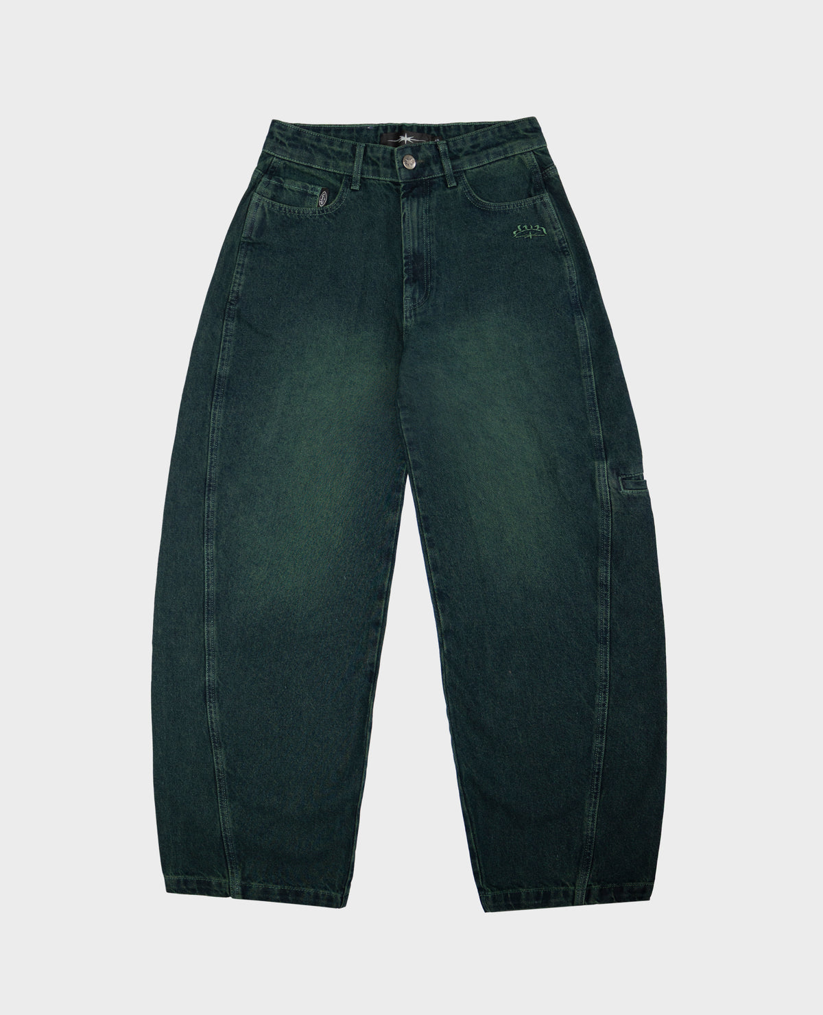 BLAUE DAMEN-JEANS MIT SEITLICHER TASCHE