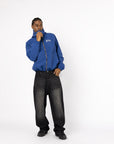 Dunkelblaue Windbretjacke