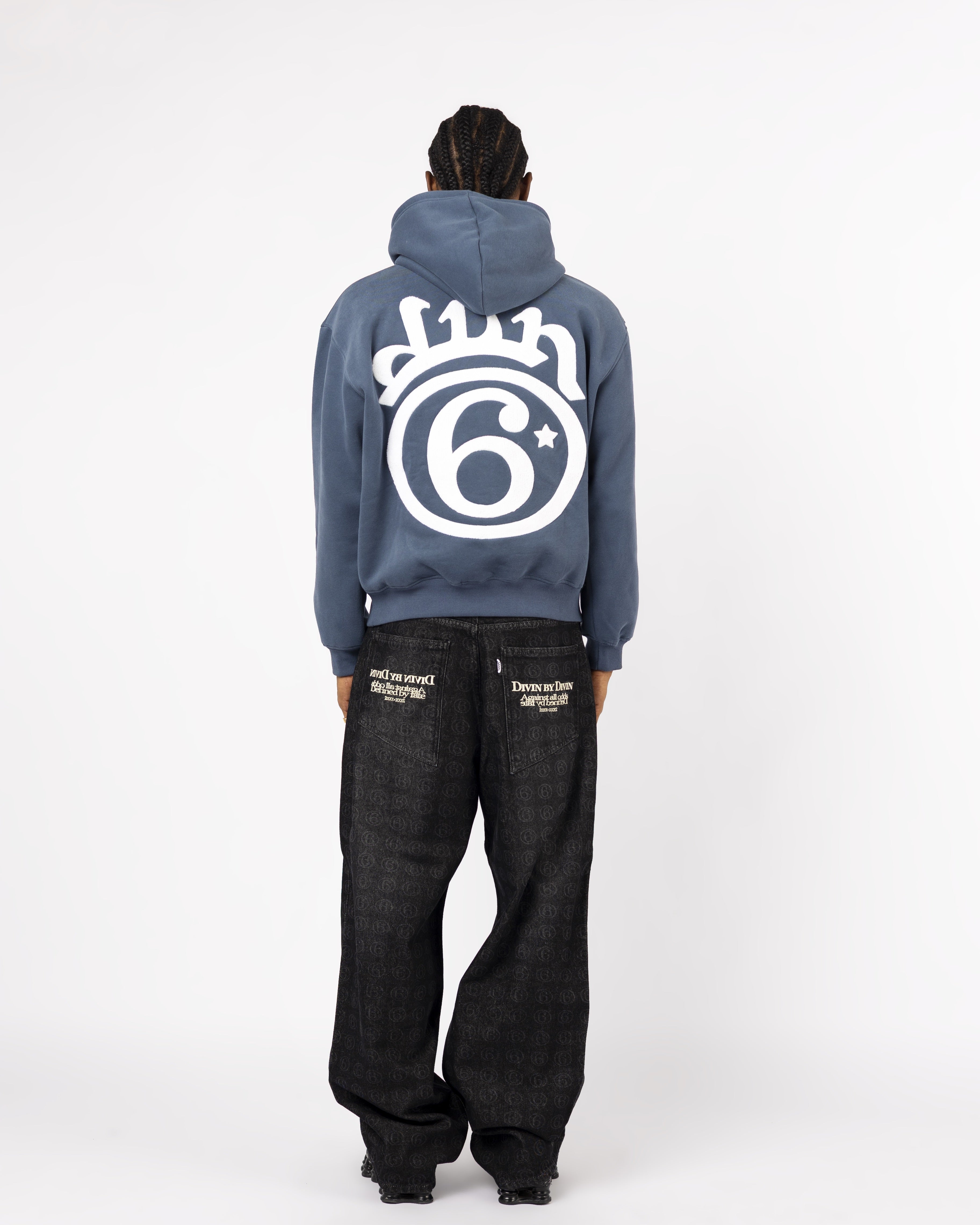 Dunkelblauer 6-Sterne-Hoodie