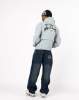BLAUE WINDBREAKERJACKE