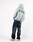 BLAUE WINDBREAKERJACKE