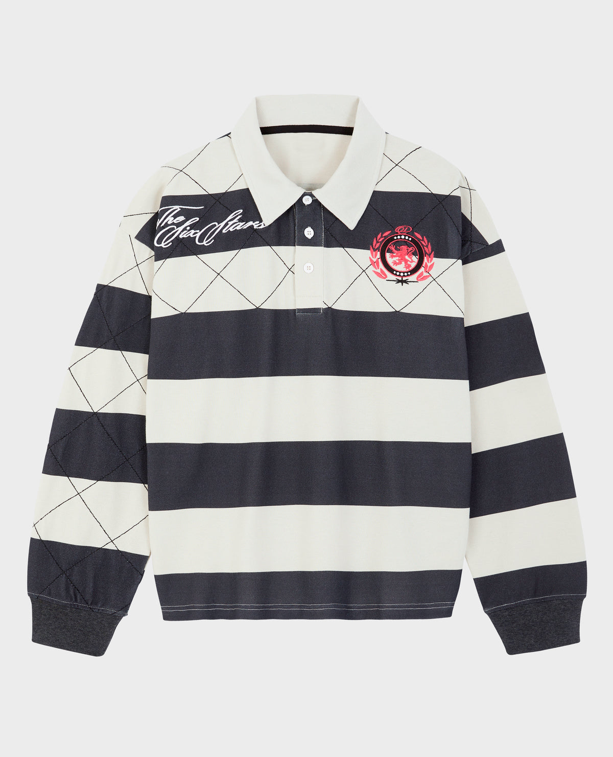 SCHWARZES LANGARM-ABSCHLUSS-POLOSHIRT