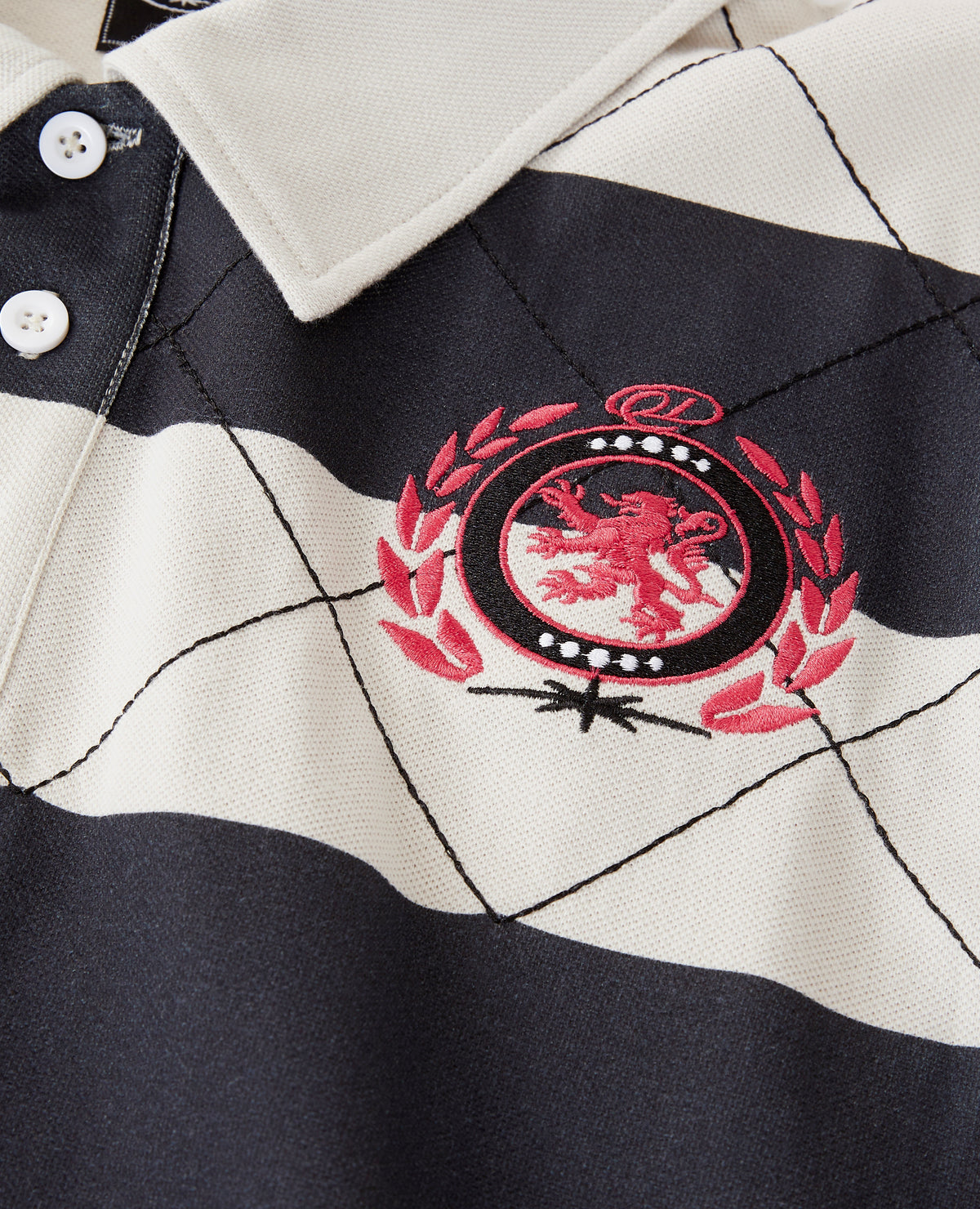 SCHWARZES LANGARM-ABSCHLUSS-POLOSHIRT