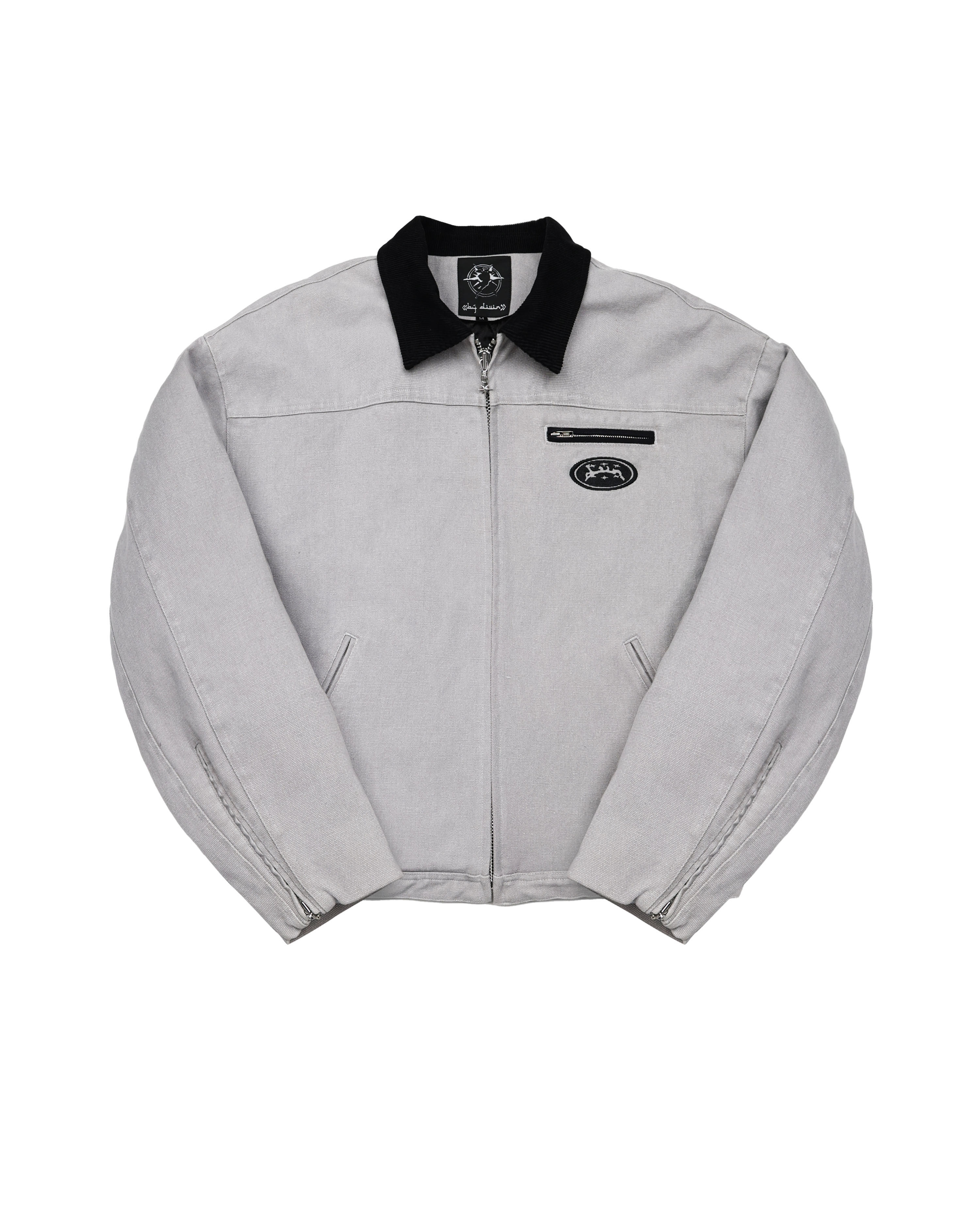 GRAUE ARBEITSJACKE AUS CANVAS